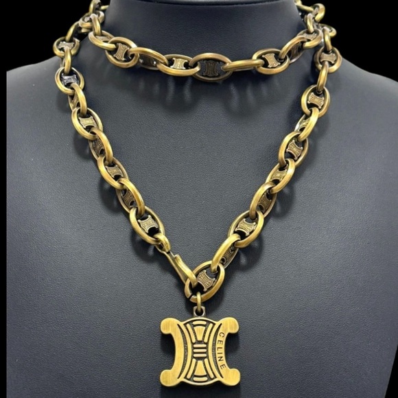 Celine Vintage Antique Gold Chain Belt/Necklace